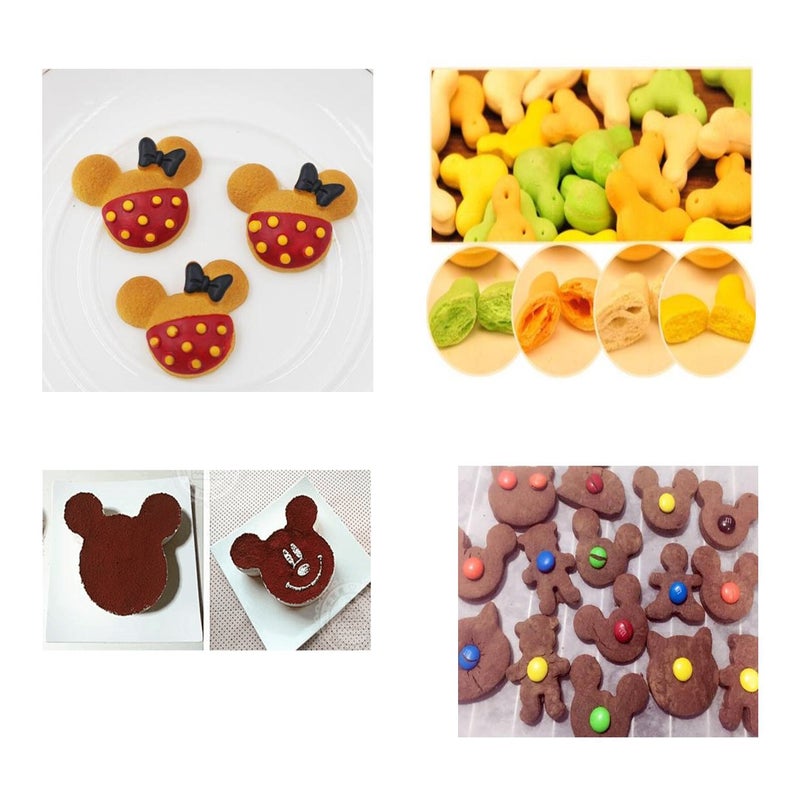 Tmflexe Mouse Cookie Cutter Sandwich Cutters for Kids DIY Lunchbox Bento Box Fruit Cutters Vegetable Cutters for Children Boys Girls  Pack of 5 - Image 4